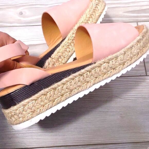 (26-2051)   Vepose Wedge Sandals Summer Blush Sz 8.5 - Picture 8 of 10